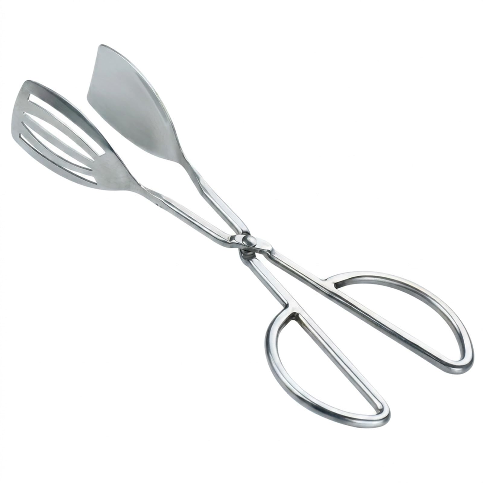 Salad Tongs, Salad Tongs for Home Kitchen and Outdoor Barbecue, Serving Tongs with Water Drainage and Oil Filtering, Stainless Steel Kitchen Tongs with Hanging Design for Easy Storage