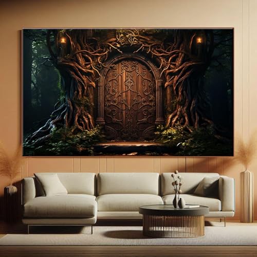 Décoration de jardin secret murale pour masquer un mur vide avec une toile 60x90