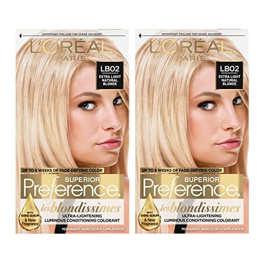 L'Oréal Paris Superior Preference Fade-Defying + Shine Permanent Hair Color, Extra Light Natural Blonde, 2 COUNT Hair Dye