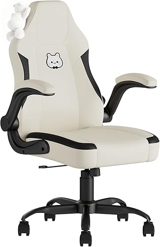 Sillas Gaming para Adultos, Silla de Oficina con Soporte Lumbar y Altura Ajustable, Silla de Computadora con Reposabrazos Abatibles, Silla de Tareas