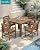 SERWALL Outdoor Dining Set for 4, HDPE Square Table and Chairs Set All Weather Patio Dining Set with 4 Classic Dining Chairs, 5-Piece Patio Dining Furniture for Deck, Brown