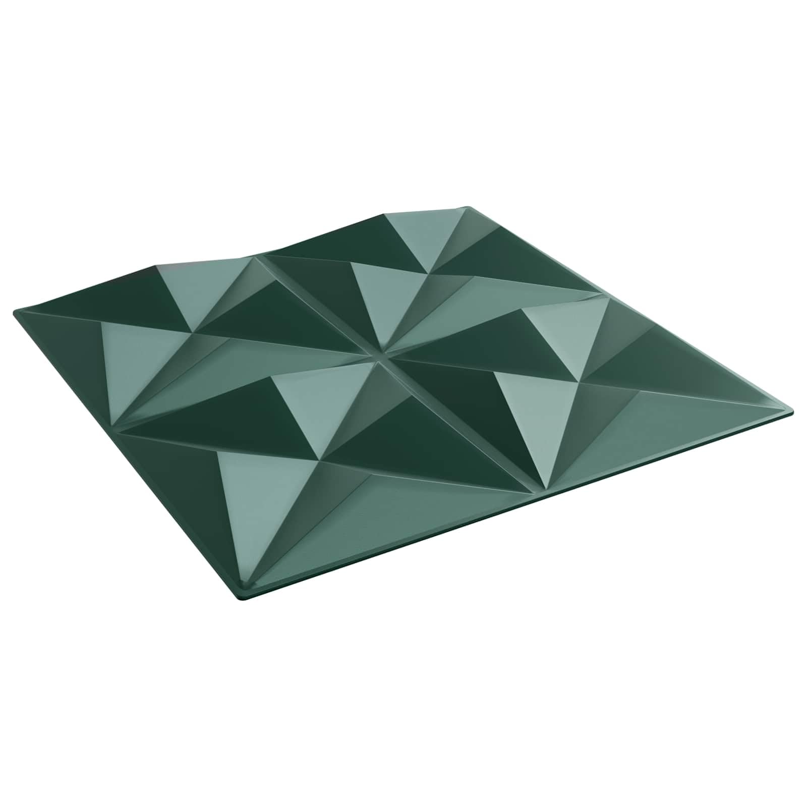 24 paneles de pared 3D de espuma XPS verde origami 50 x 50 cm