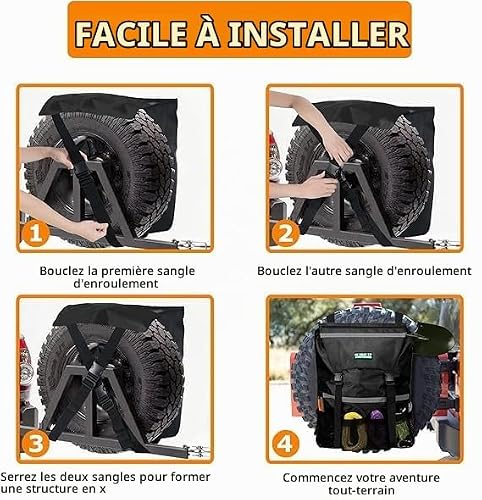 CYUREAY Sac poubelle pour roue de secours, sac de rangement tout-terrain – vue 6