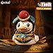 B.Duck x British Museum Blind Box, Egyptian God Collectible Duck Figurines Series,Home Decorations, Holiday Birthday Gifts (B.Duck x Bastet Series, Single Box)