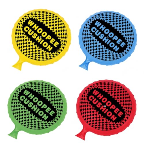 4 Pcs Whoopee Cushion Fart Toy Prank Set with 4 Colour Options Compact 9x9x2 cm Design Practical Joke Gadget for Social Gatherings Suitable for Most People to Use