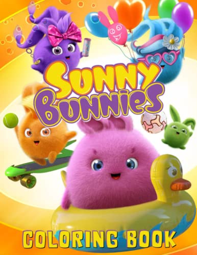 Sùnny Bùnniẹs Coloring Book: Large and Premium Illustration Pages to Color for Kids and toddlers. motivate Creativity with One Sided Coloring Pages ... Scenes to enjoy , super Gift For Children image 2