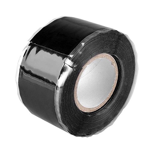 Preisvergleich Produktbild AOLVO vulkanisierend Silikon Tape Schwarz Isolierband Wetterfest Silikon Gummi Dichtungsband FO Elektrische Kabel, Schlauch / Rohr auslaufen & Notfall Reparaturen (3 M * 25 mm * 0,5 mm)