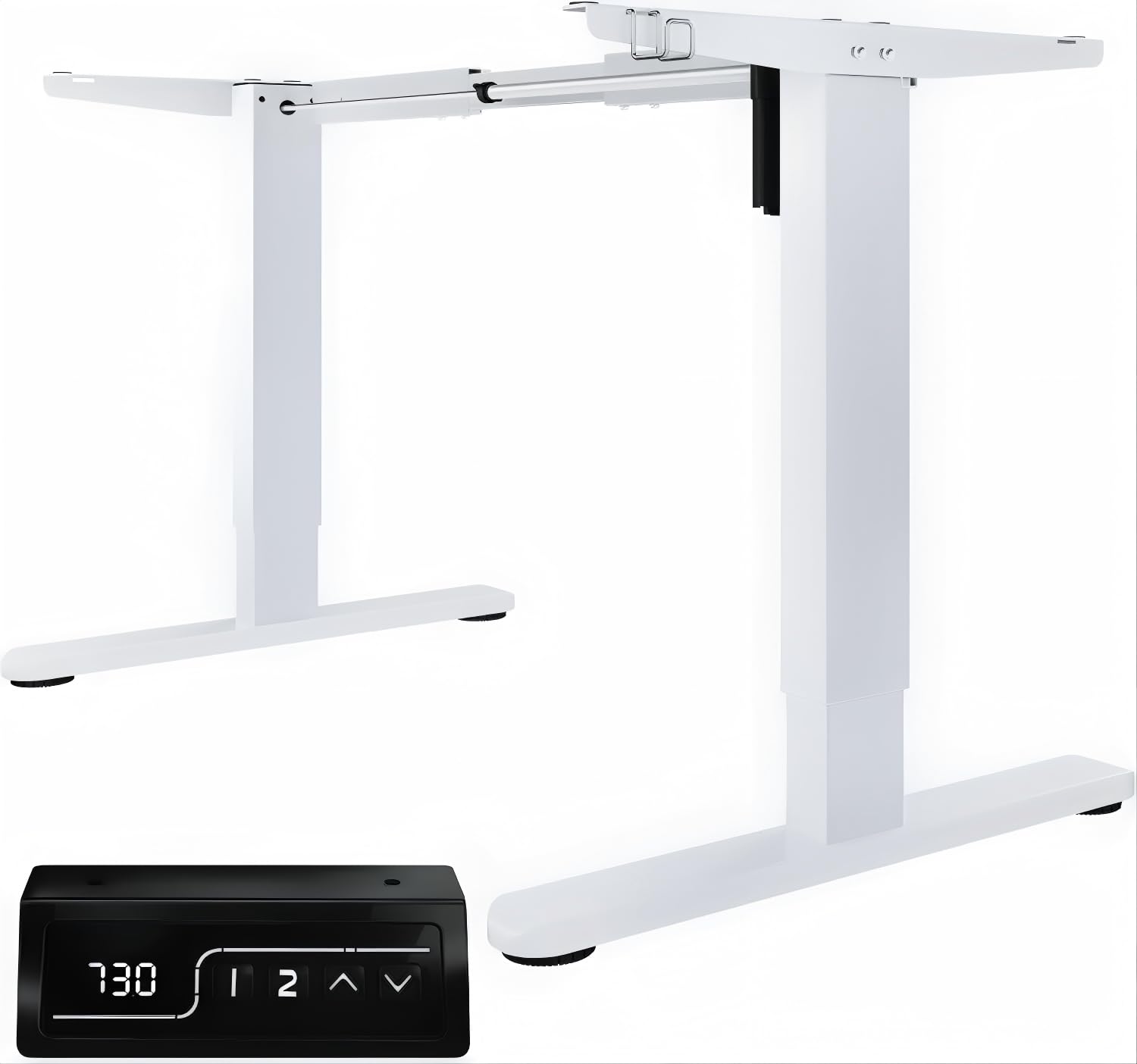 Flamaker Höhenverstellbarer Schreibtisch Gestell, Stabiler Tischgestell, Elektrisch Höhenverstellbare Tischbeine, Steh-Sitz Bürotisch, Stehpult, Standing Desk mit 2 Memory-Funktion