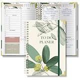 BIROYAL Tagesplaner undatiert A5 | 120-Tage To Do Planer für Aufgaben & Notizen | To Do Listen Block | Tages- & Wochenplaner Spiralblock Hardcover | Perfekt für Büro & Schule | Tintenwäsche