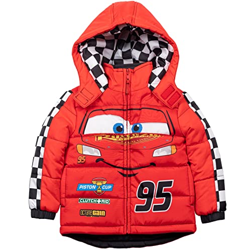 Disney Zip Up Hooded Puffer Jacket Toddler to Little Kid Sizes (2T - 7)4