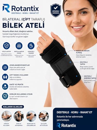 Çift Yönlü El Bileği İstirahat Ateli, Karpal Tünel Sendromu ve Sinir Sıkışması için