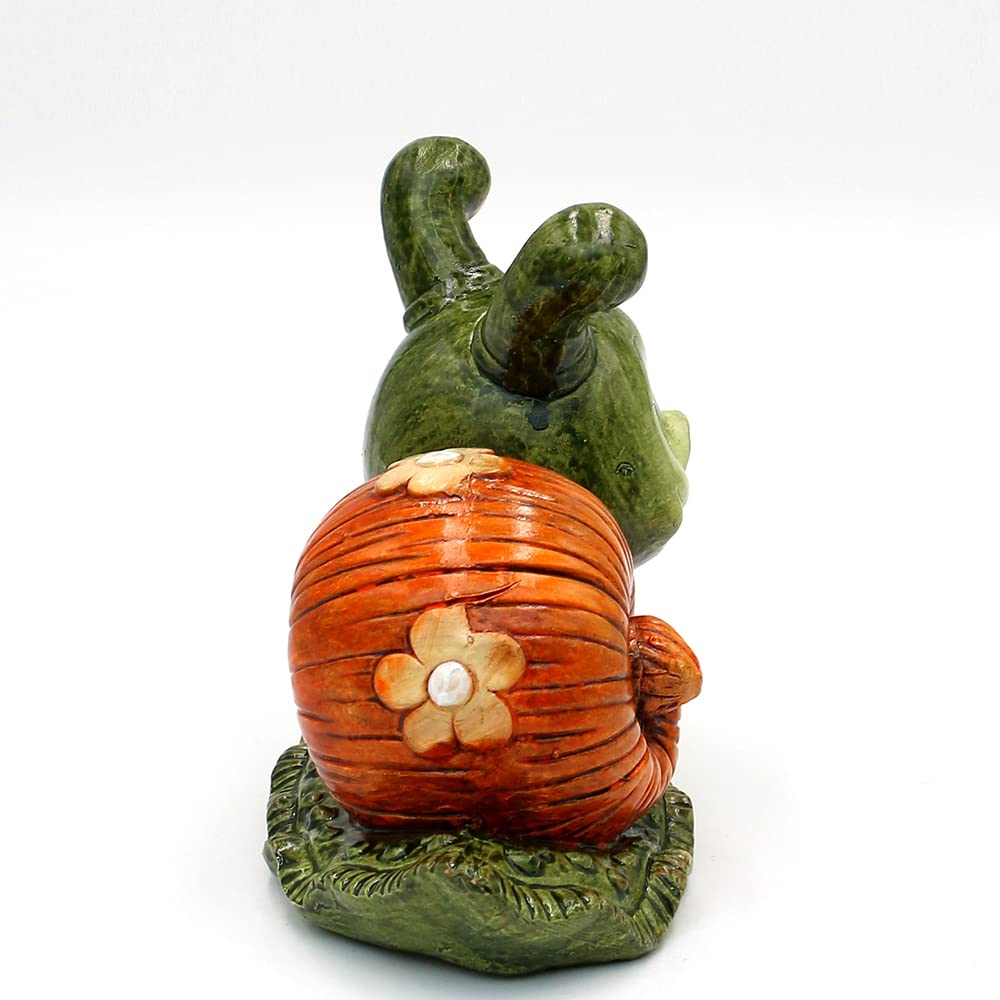 Dekohelden24 Keramik Schnecke/Dekoschnecke, 2er Set, Gartendeko, Maße ca. 20 x 10 x 15,5 cm