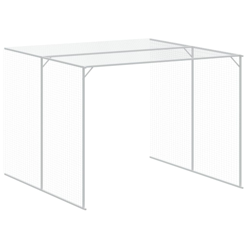 Chenil d'extérieur pour Chien, Enclos Niche Cage pour Chien Métal Niche pour Chien avec Cour Anthracite 214x457x181 cm