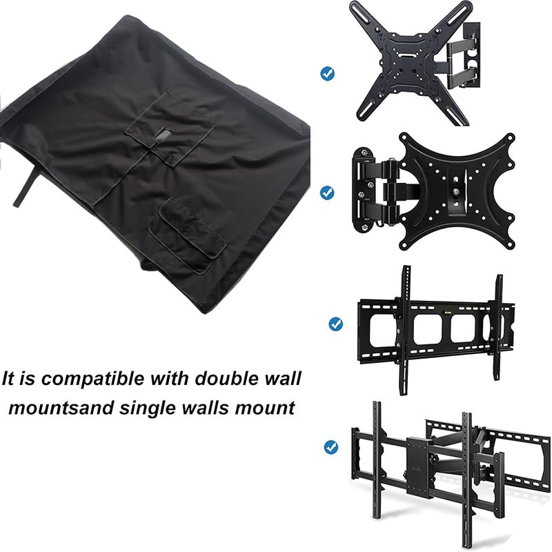 Funda Tv Exterior 22" To 85" Garden Patio TV Cover, Screen Weatherproof Dustproof Waterproof Protector Tv Exterior(Grey,For TV 55-58in)