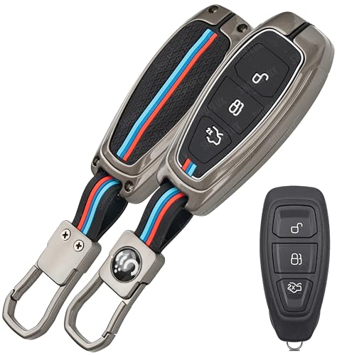 Image of SHOPOFLUX Metal Key Cover Compatible for Ford Ecosport 3 Button Smart Key