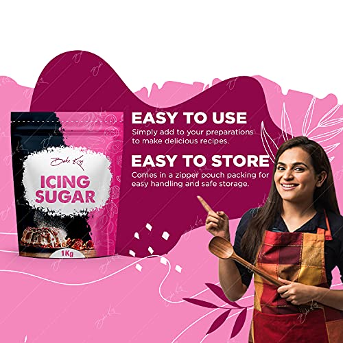 Image of BAKE KING Icing Sugar 1kg | Baking & Cooking | Icing Sugar for Cake Frosting