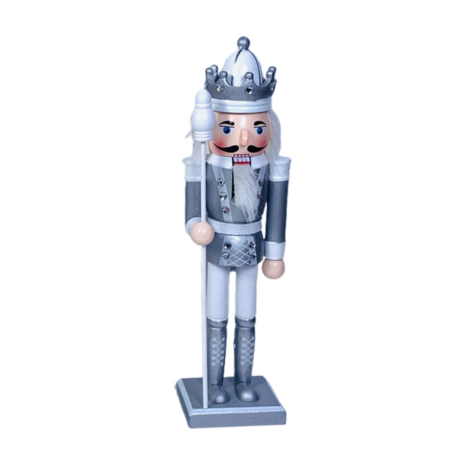 Buxuaaaa Merry Christmas Decorations Figurine Wooden Soldier King Puppet Ornament for Indoor Winter Table Centerpiece Wooden Soldier