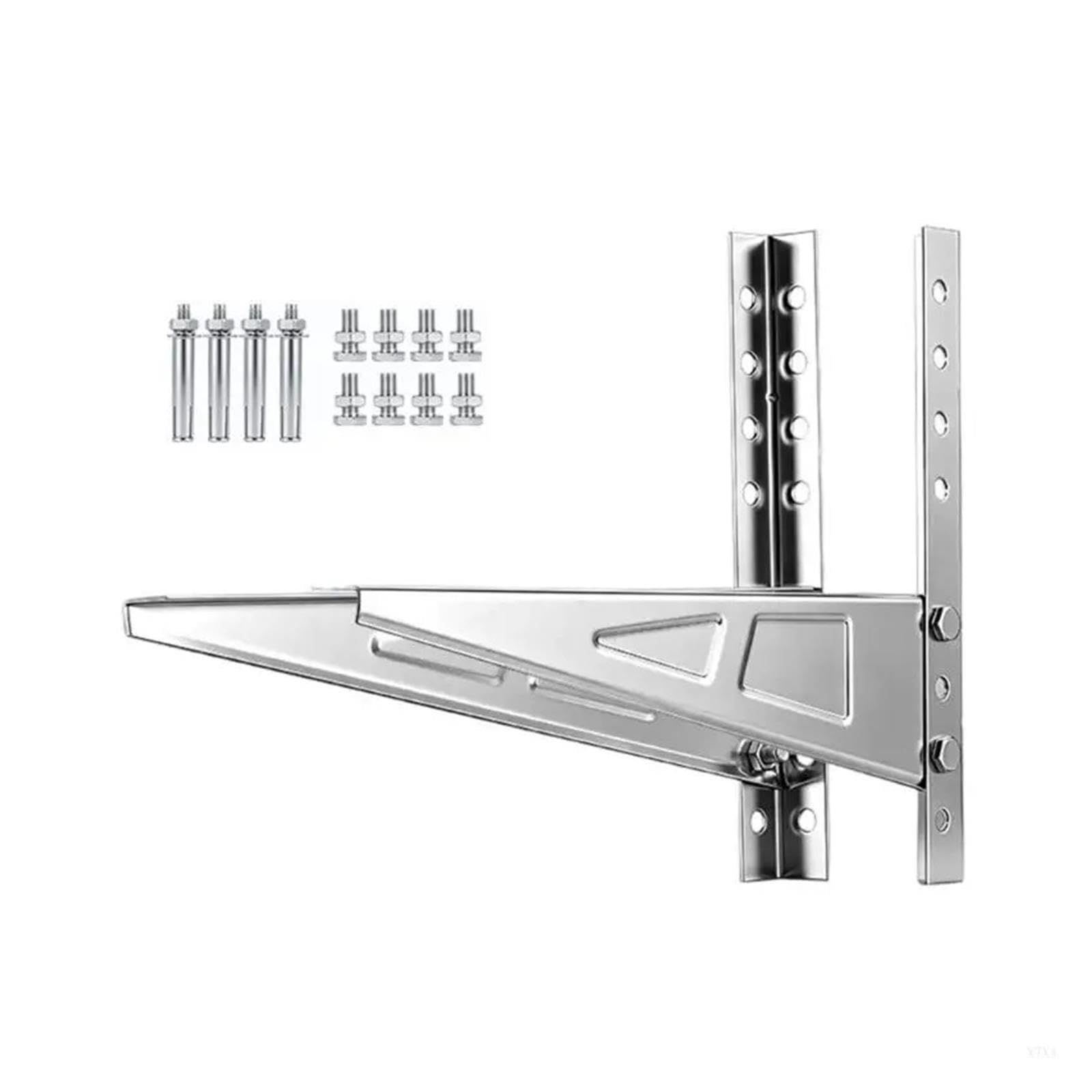 Par de Soportes de Soporte for Unidad Exterior de Aire Acondicionado | Soporte metálico for montaje en pared con diseño triangular reforzado(A)