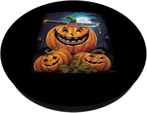 Miniatura 2 de GIS Manager Funny Halloween Fun Pun Spooky PopSockets Standard PopGrip