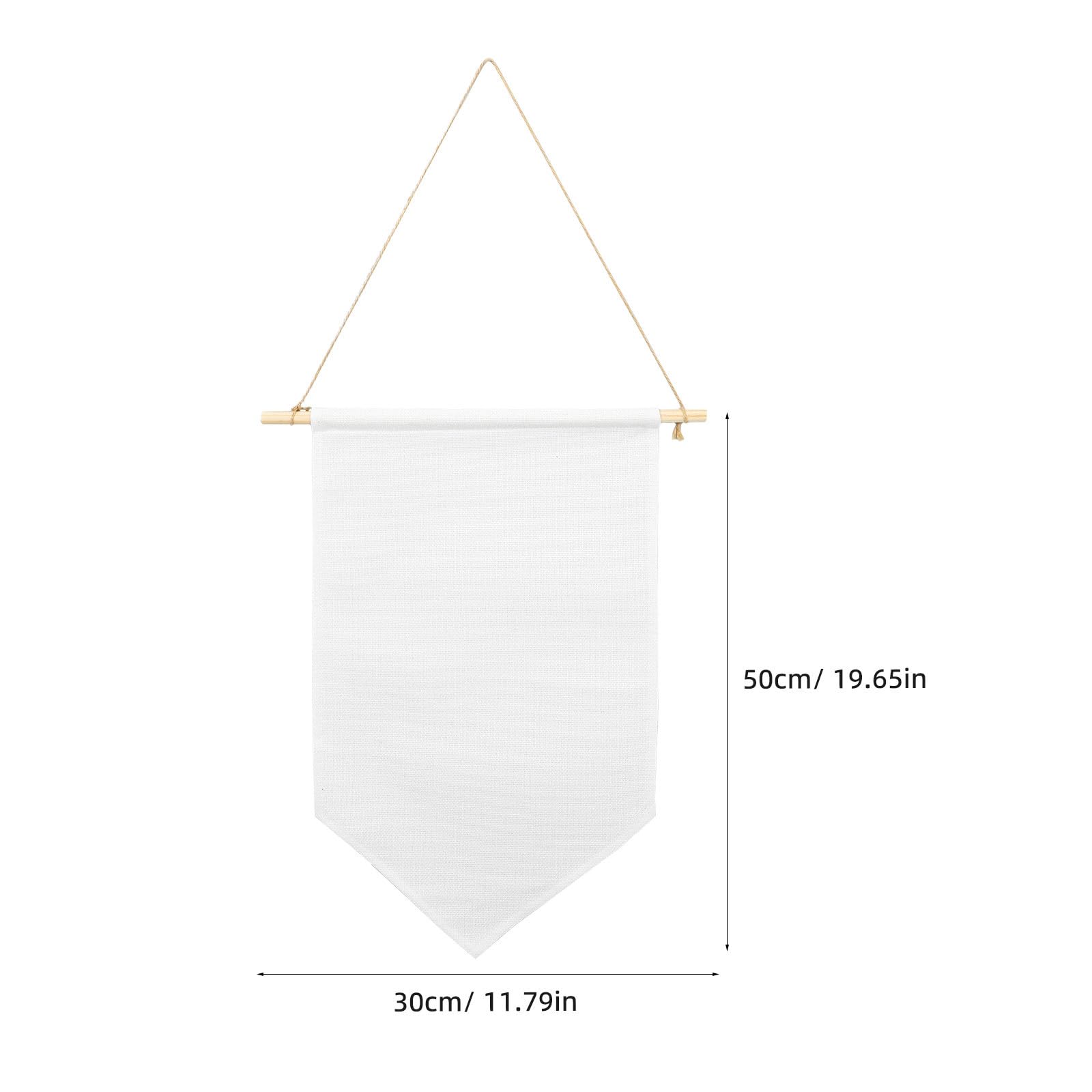 TEHAUX Drapeau mural en lin beige, lot de 10 fanions vierges en bois, pour décoration DIY et exposition de badges en chambre d'enfant