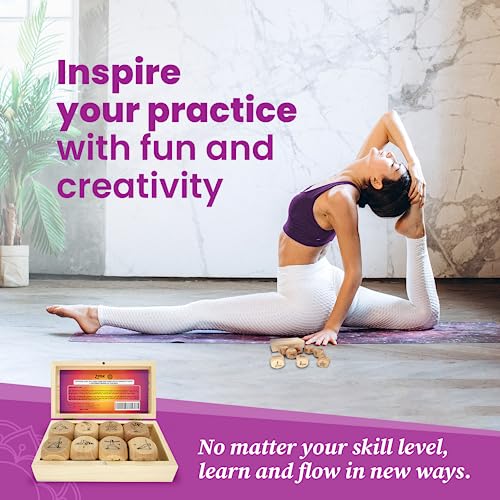 Zinsk 8-Pc Wood Yoga Dice Set - Creative Yoga Accessories And Fun Yoga Gifts For Women - Wooden Workout Dice & Fitness Dice To Create Yoga Flows In Seconds - Yoga Stuff For Yogis And Yoga Instructors #TOP1