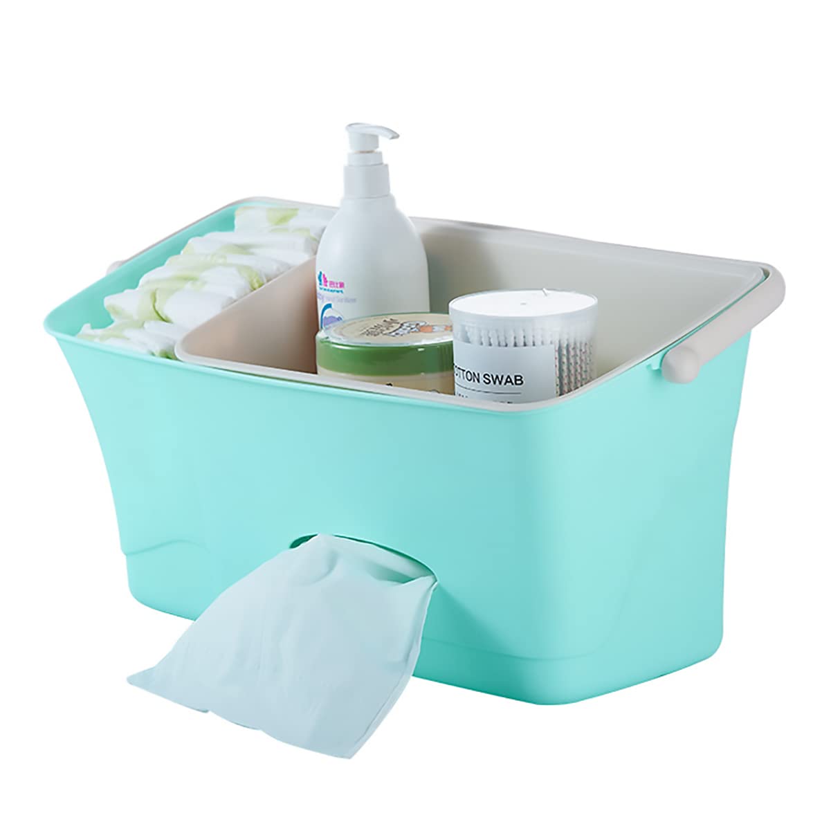Baby Aufbewahrungsbox Feuchttücher Box Baby Feuchttücher Spender Baby Feuchttuchbox mit Deckel Kindertuchbox Toilettenpapierbox für Zuhause,Blau