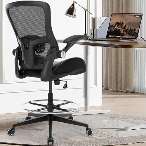 Drafting Chair with PU Leather Seat