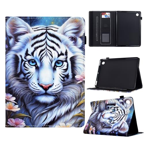 Étui Lenovo M10 3ème génération 10.1" TB-328FU housse tablette motif tigre blanc