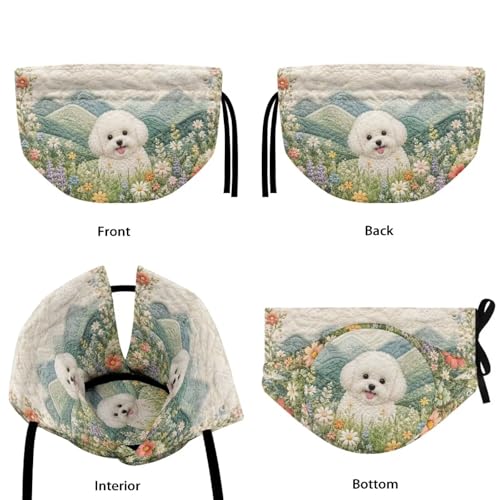 Image of Xoenoiee Bichon Frise Floral Pattern Tea Cozy Tea Pot Cover Insulation Tea Cosy Teapot Dust Cover Teapot Warmer for Home Kitchen Teapot Covers