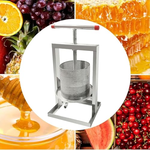 Pressa Per Vino Da 2 L/4 L/8 L, Pressa Per Vino Di Mele In Acciaio Inox, Dotata Di Martinetto Idraulico Ausiliario, Utilizzata Per La Produzione Di Succo Di Mele, Carota, Arancia, Bacche E Verdure 2L