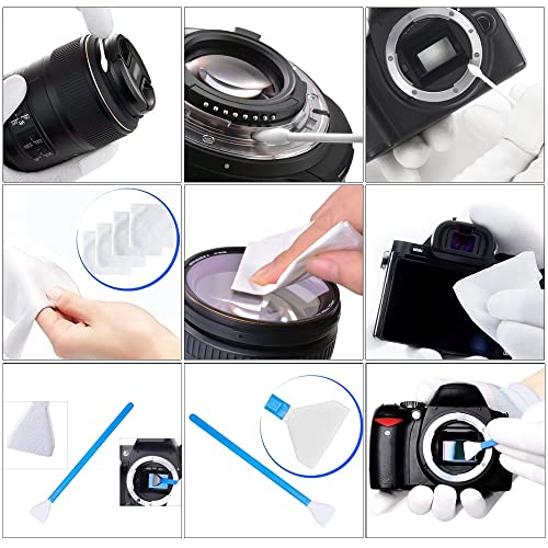 Professional Camera Cleaning Kit Sensor Cleaning Kit with Air Blower Cleaning Swabs Cleaning Pen Cleaning Cloth for Most Camera Mobile Phone Laptop - Image 3