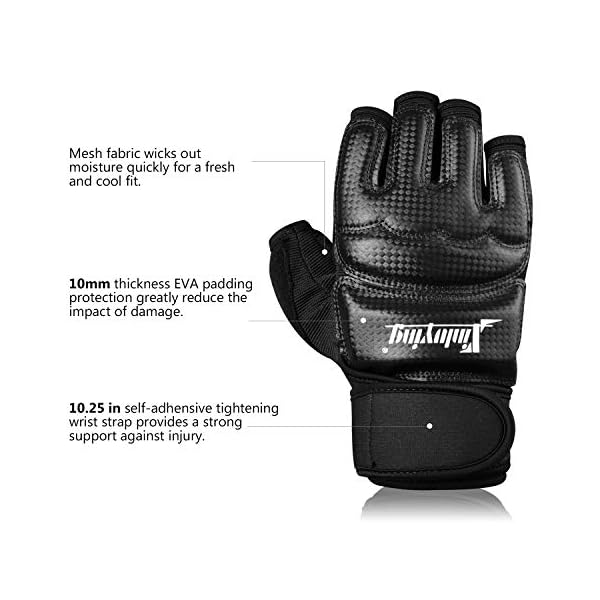 Xinluying Punch Bag Boxing Martial Arts MMA Sparring Grappling Muay Thai Taekwondo Training PU Leather Wrist Wraps Gloves