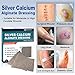 Ceeport Silver Calcium Alginate Wound Dressing 3'' x 3'', 5 Individual Pack, Highly Absorbent Dressing Gauze, Soft and Comfortable Silver Dressing for Wound Care, Non Stick Pads for Wounds