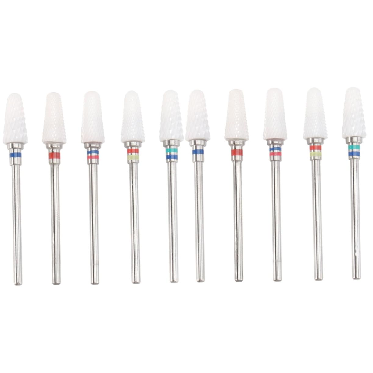 Healeved 10pezzi Punte Per Trapano Unghie Ceramica Strumenti Leggeri Per Manicure e Pedicure Casual Ottima Dissipazione Del Calore