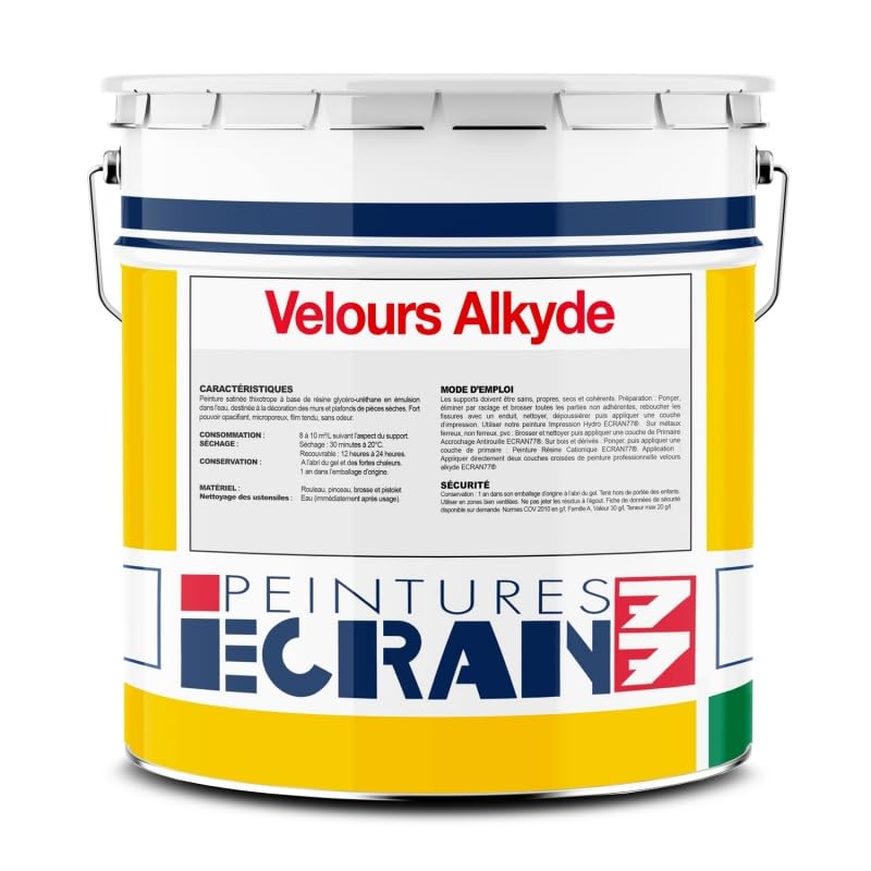 Peinture professionnelle velours, mur et plafond, intérieur, peinture opacifiante, sans odeur,...