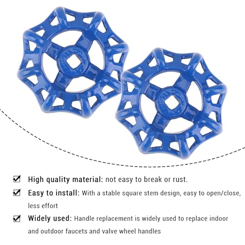 Metall Ventil 2 Stück Ventil Handrad 6 x 6 mm Wasserrohr Kugelhahn Ventil Eisen Kugelhahn Ventil Wasserhahn Griff Ventil Blau Ventil Absperrventil Ersatz Handrad