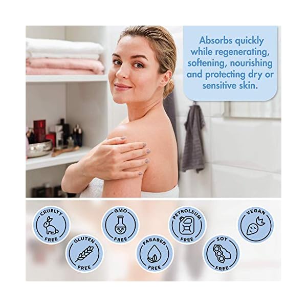 Tumelo So Sensitive! Dry & Sensitive Skin Lotion with Macadamia and Coconut Nut Oil 8 oz Bottle - Unscented, Paraben-Free, Non GMO