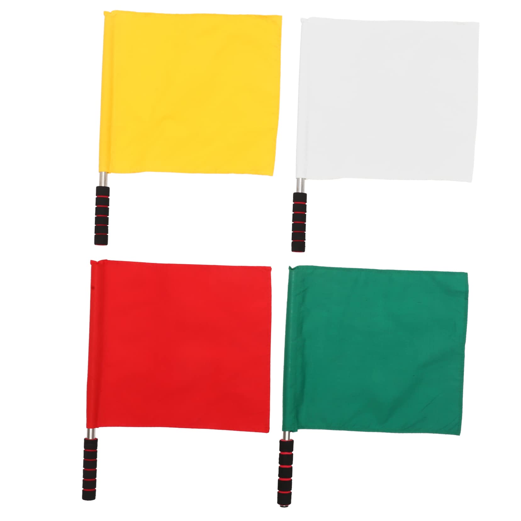 OHPHCALL 4pcs Referee Hand Flag Small Flag Markers for Soccer Field Football Praise Dance