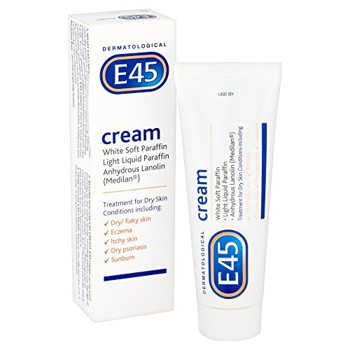 E45 Cream 50 g – Moisturiser for Dry Skin and Sensitive Skin - Emollient Body Cream to Soothe Dry and Irritated Skin - Itchy Skin, Eczema Cream - Perfume-Free Face Cream and Non-Greasy Hand Cream - Image 3