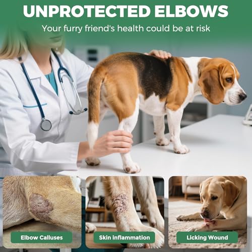 OHCOZZY Hinterbeinbandage für Hunde 2 Einheiten mit reflektierenden Riemen, leckschutz Hund hinterbein, Hundebandagen für Wickel Wunde Verletzung und Verstauchung Heilung,XL