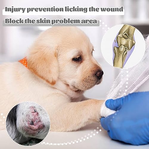 Image of ROZKITCH Dog Elbow Protector for Front Right Left Leg, Pet Prevent Licking Wound Elbow Knee Protector, Dog Recovery Suit Cone Collar Alternative for Sprain ACL CCL Arthritis Joint Care Grey XXS
