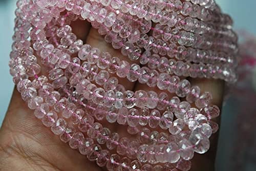 Fil Morganite et Aigue-marine facettée pour créer vos colliers de mariage et bijoux d'été
