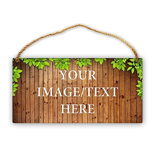 Personalizados Letreros de Madera Rústicos, Imagen de Texto Personalizado, Arte de Pared, Letrero Familiar para Calle, Oficina, Hogar, Bar