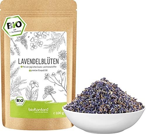 Lavendelblüten getrocknet BIO 100 g I Lavendel 100% natürlich - Lebensmittelqualität I duftintensiv I Gewürz und Lavendeltee I bioKontor
