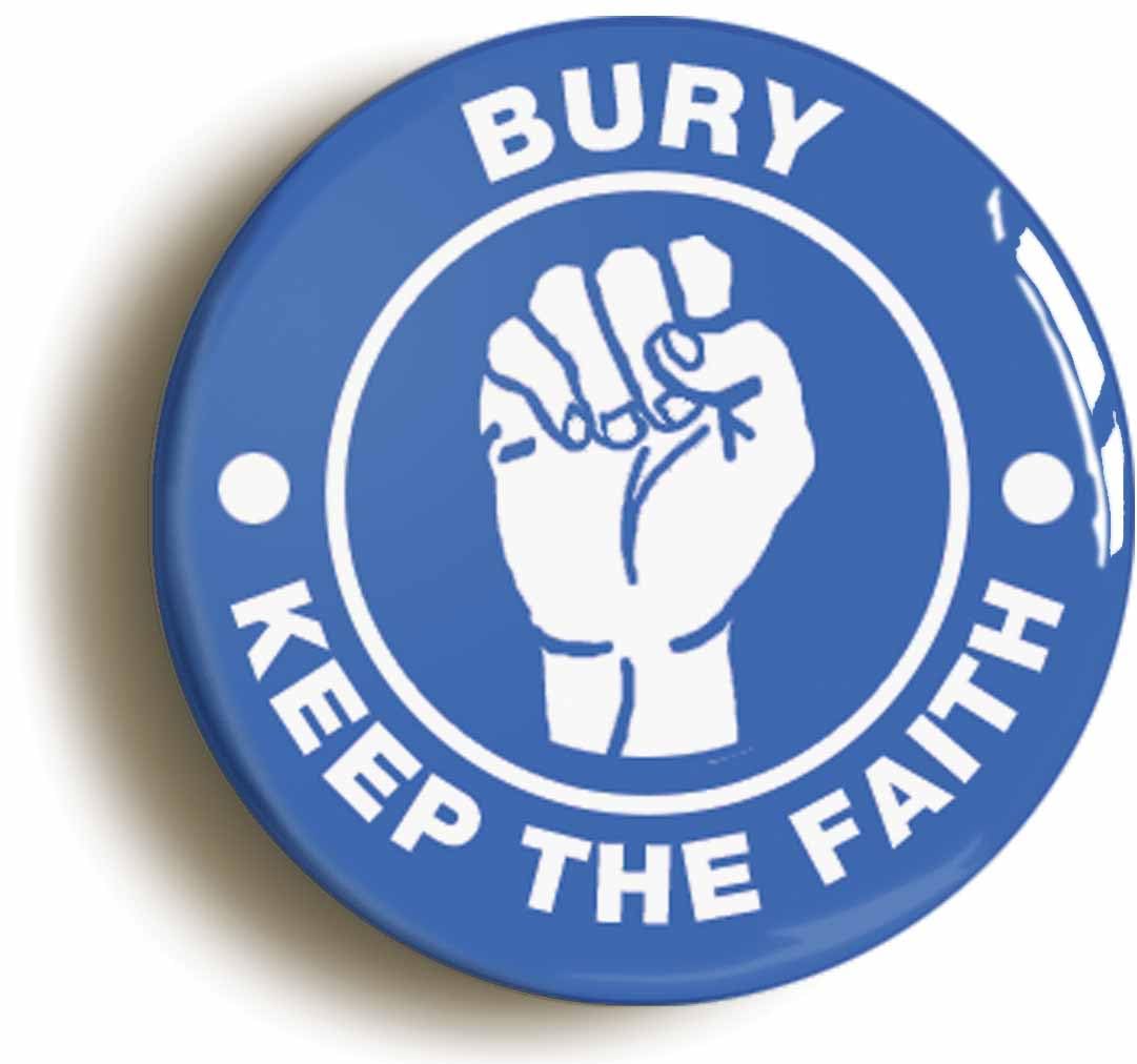 Bury Keep The Faith Northern Soul Fridge Magnet (Circular 2inch / 50mm Diameter)