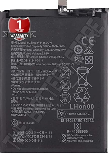 Image of Original HB446486ECW Battery for Hon-or 9X Bat-tery /Honor 9X PRO Batt-ery /Hon-or View 20 Batt-ery /Huawei Y9 Prime Bat-tery / Y9S Battery / P20 PRO Bat-tery with 1 Year Warranty**** (S00243)