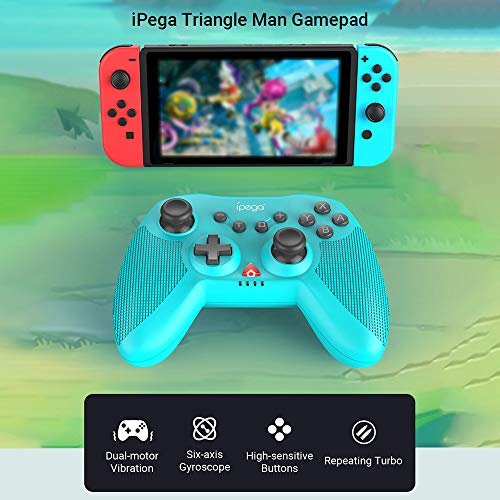KKmoon PG-SW020 Controlador de jogo sem fio de seis eixos para gamepad com Dual Shock Motors Joystic