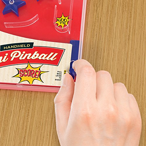 Hand Held Mini Pinball Game - Small Arcade Pinball Machine Portable Travel Toy Fun Party Gift