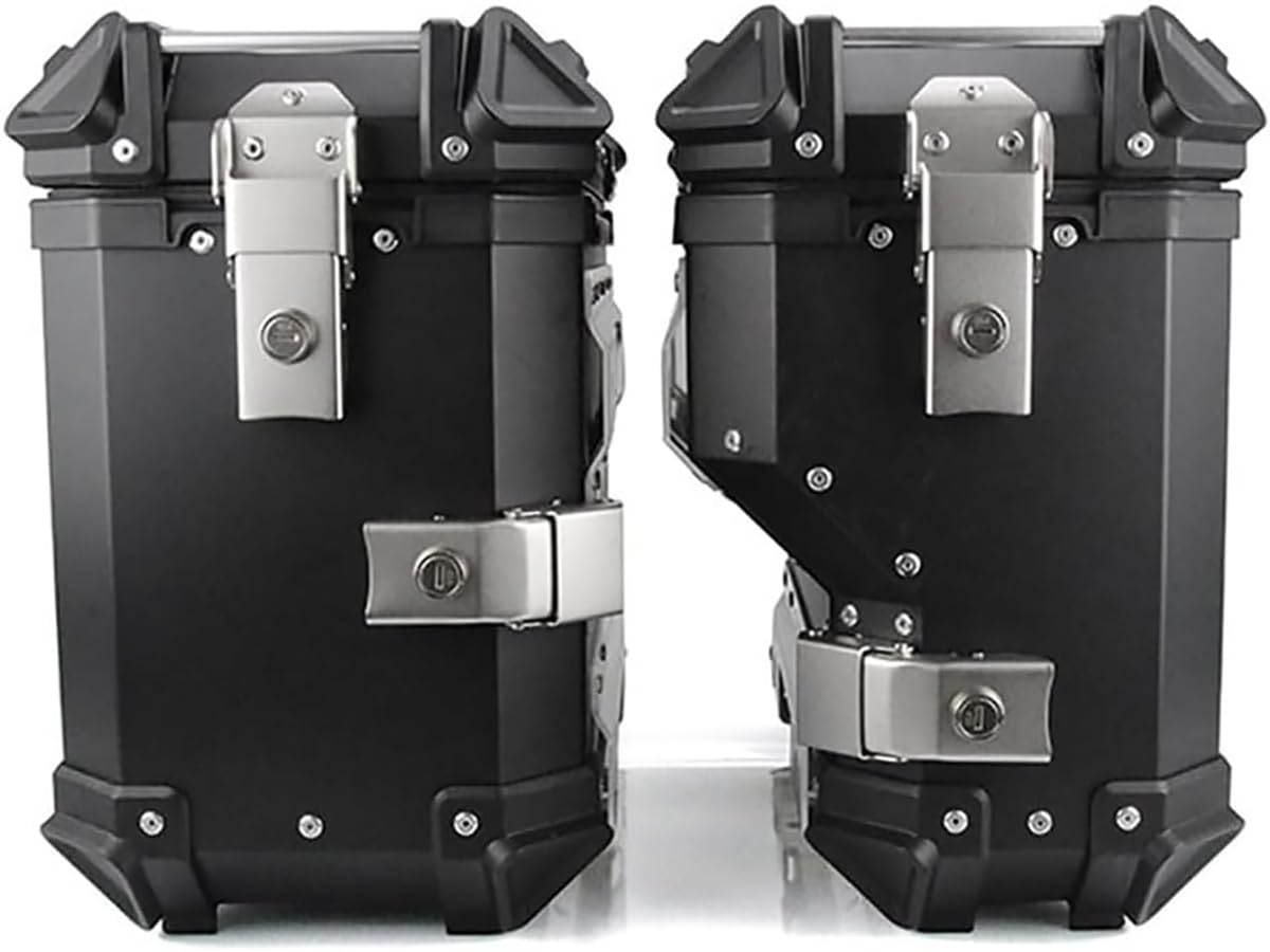 Caja de herramientas lateral impermeable para motocicleta, maletas rígidas de aluminio de 38 L para Cruiser Touring