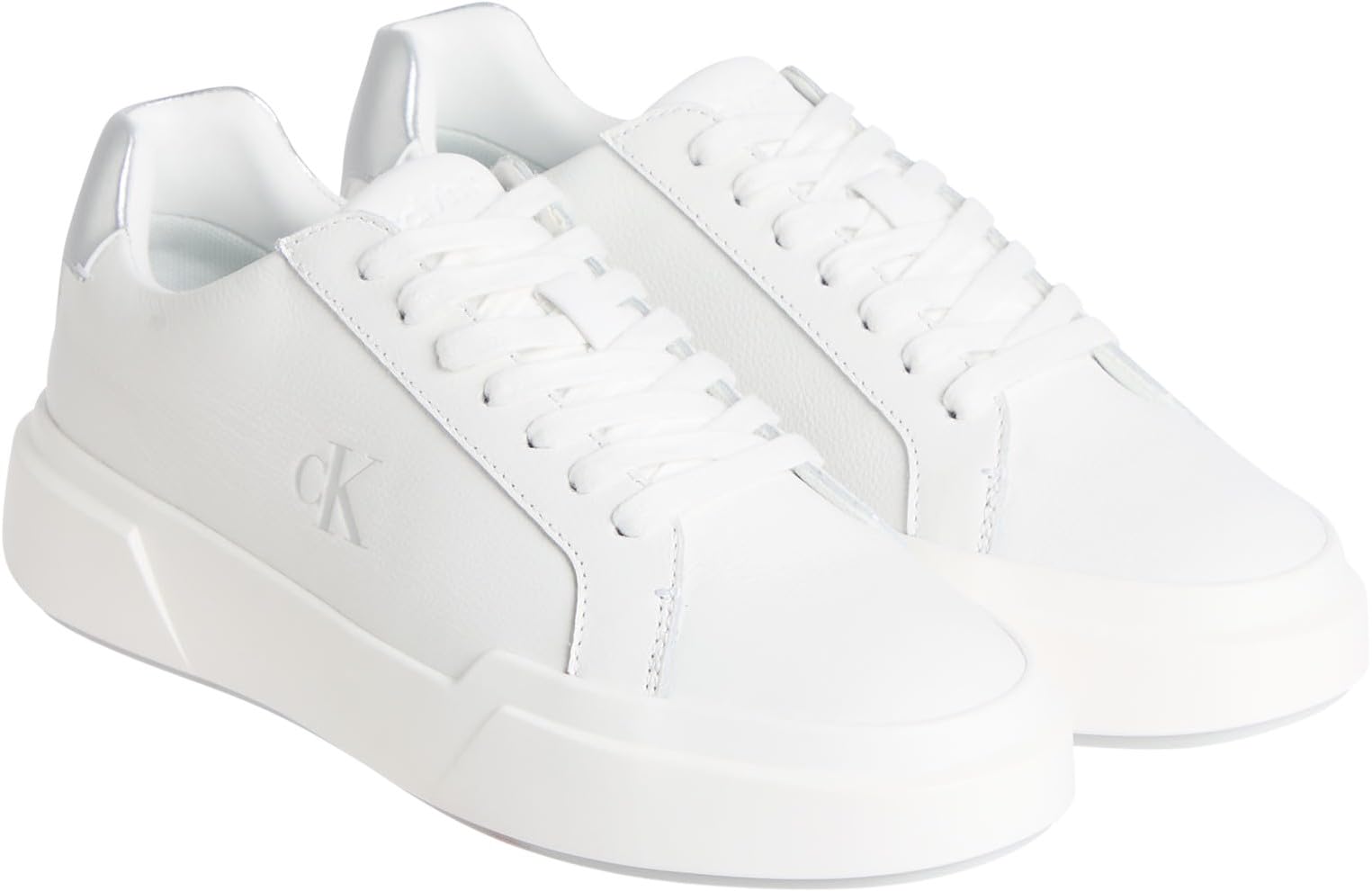 Calvin Klein Chunky Cupsole Laceup LTH Met Yw0yw01948, Parte Superior Baja Mujer